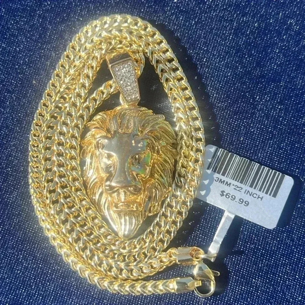 Franco Necklace with “Lion Head” Pendant